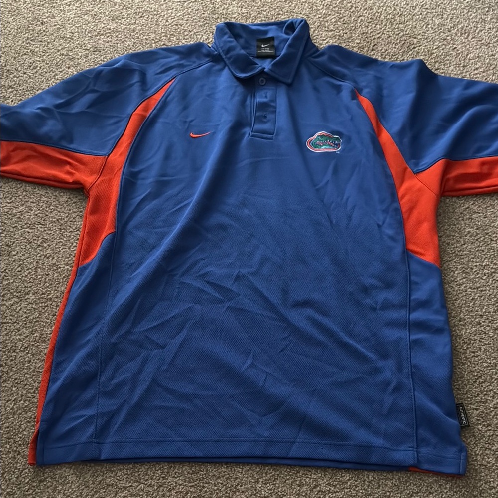 Blue and Orange Nike Polo Shirt